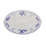 Блюдо овальное 36см Бернадотт Синие розы