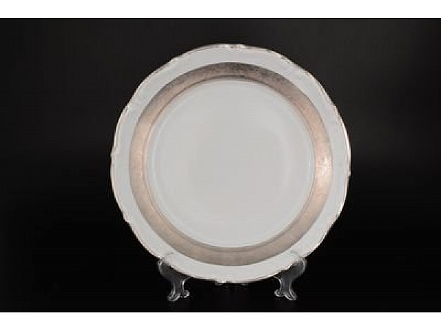 Блюдо круглое 30 см Платиновая полоса Carlsbad