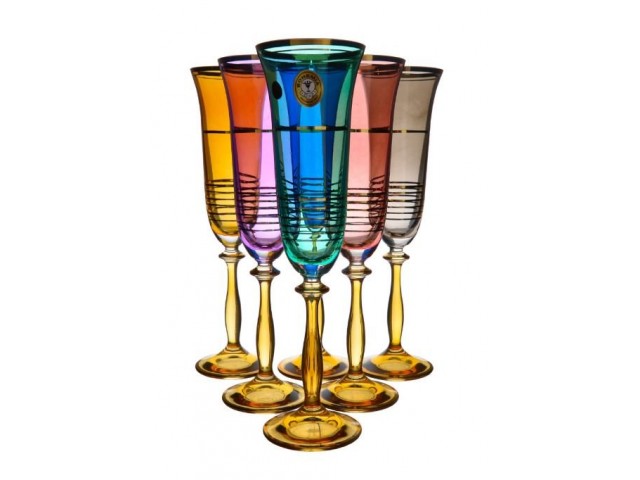 Набор фужеров для шампанского 190 мл Bohemia Crystal