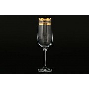 Набор фужеров для шампанского 180 мл Ева Bohemia Crystal 6 шт