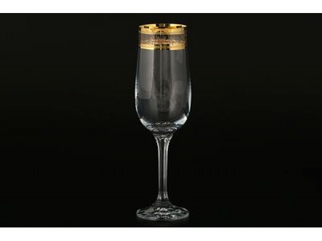 Набор фужеров для шампанского 180 мл Ева Bohemia Crystal 6 шт