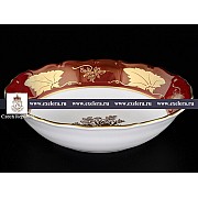 Набор салатников 19 см Мария Луиза Кленовый лист Красный Carlsbad 6 шт