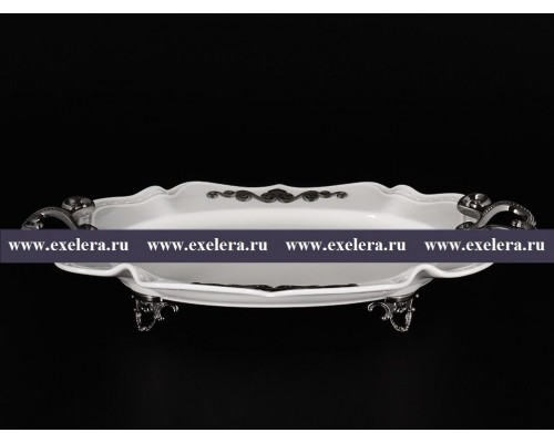 Блюдо овальное 35 см на ножке Дильназ Royal Czech Porcelain