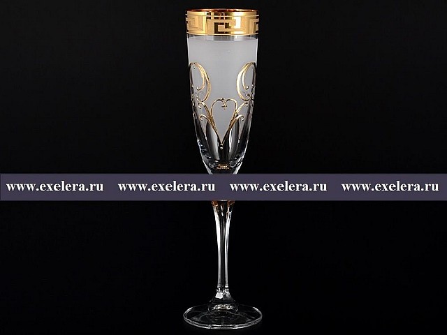 Набор фужеров для шампанского 200 мл Элизабет Костка Bohemia Crystal 6 шт