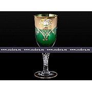 Набор рюмок для водки 60 мл Bohemia Crystal Лепка Зеленая U-R 6 шт