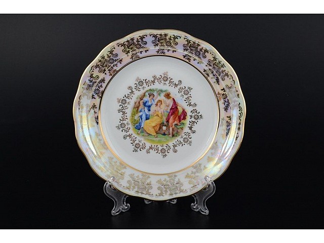 Набор тарелок 17 см Мадонна Перламутр Royal Czech Porcelain 6 шт