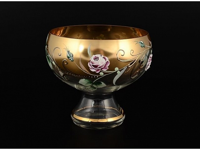 Конфетница Bohemia Evpas Алые розы16 см