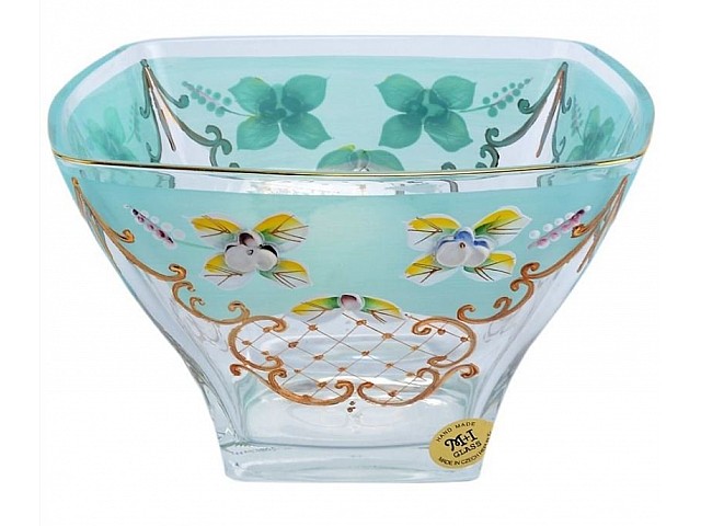 Конфетница 18 см зеленая U-R фон Bohemia Crystal