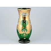 Ваза для цветов И-В зеленая Bohemia Crystal 35 см