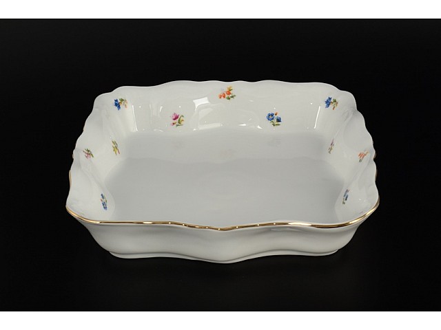 Блюдо 29 см Мелкие цветы отводка золото Корона Queens Crown