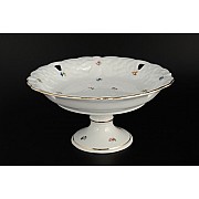 Фруктовница 30 см Мелкие цветы отводка золото Корона Queens Crown