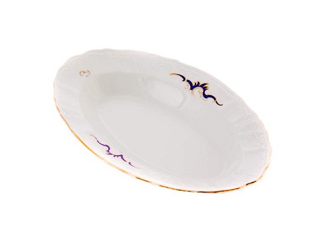 Блюдо овальное 24 см Бернадотт Синие вензеля