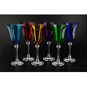 Набор бокалов для вина 250 мл Alexandra Crystalite Bohemia цветные 6 шт