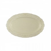 Блюдо овальное 36 см Бернадотт Платиновый узор BE-IVORY
