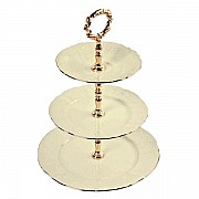 Этажерка (Горка) 3 яруса Бернадотт Платиновый узор BE-IVORY