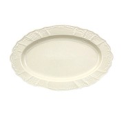 Блюдо овальное 36 см Бернадотт Белый узор BE-IVORY