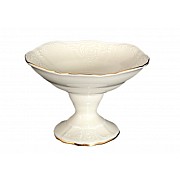 Конфетница на ножке 19 см Бернадотт Белый узор BE-IVORY