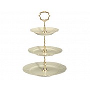 Этажерка (Горка) 3 яруса Бернадотт Белый узор BE-IVORY