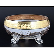 Конфетница тройножка 16 см Версаче B-G фон Bohemia Crystal