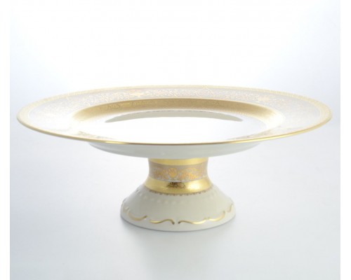 Тарелка для торта на ножке 30 см Falkenporzellan Cream Majestic Gold