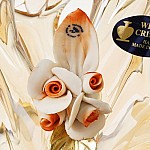 Салфетница White Cristal 20 см желтая