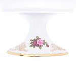 Блюдо овальное на ножке Queen's Crown Роза перламутр 31 см