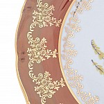 Набор тарелок Queen's Crown Aristokrat Охота красная 25 см