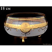 Конфетница тройножка 18 см Версаче Богемия А-М Bohemia Crystal