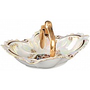 Конфетница корзина 20 см Мадонна перламутр Корона Queens Crown