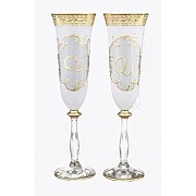 Свадебный набор из 2-х предметов Анжела B-G фон белый Crystalite Bohemia