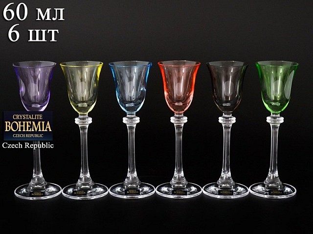 Набор рюмок для водки 60 мл Александра Арлекино 6 шт