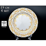 Набор тарелок 19 см Venezie Redrose Polirgold Бавария 6 шт