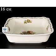 Салатник квадратный 16 см Анжелика Слоновая кость Фрукты MZ