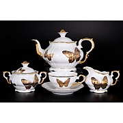 Чайный сервиз Магнолия Золотые бабочки MZ на 6 персон