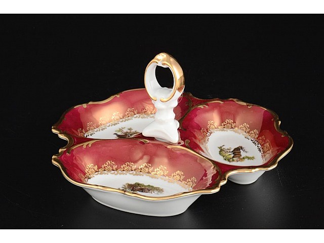 Менажница 19 см Магнолия Охота Красная MZ