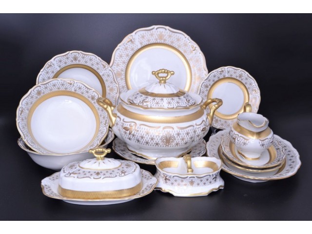 Столовый сервиз Мария Луиза Лилия Белая Carlsbad на 6 персон 30 предметов