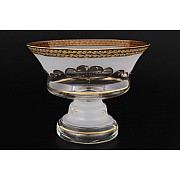 Конфетница прямая на ножке 26 см Версаче B-G фон Bohemia Crystal