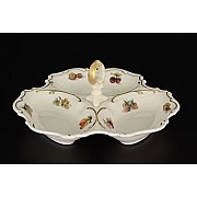 Менажница 24 см Анжелика Слоновая кость Фрукты MZ