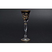 Набор рюмок для водки Bohemia Рельеф стразы Виктория фон черный