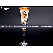Набор фужеров для шампанского 190 мл Костка Глава Анжела R-G фон Bohemia 6 шт