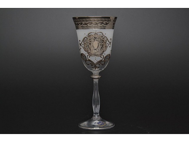 Набор бокалов для вина Версачи Глава Анжела B-G фон платина Bohemia