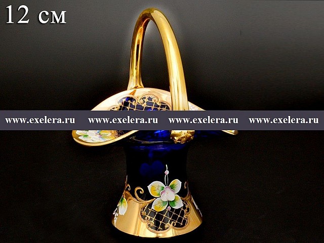 Корзина 16 см Bohemia Лепка Синяя E-V