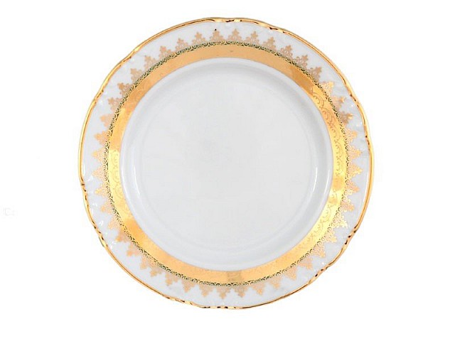 Набор тарелок 19 см Thun Констанция Изумруд Золотой орнамент 6 шт