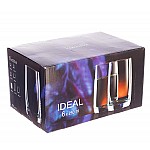 Набор стаканов для воды 250 мл Идеал Золотой лист V-D Bohemia Crystal 6 шт