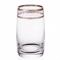 Набор стаканов для воды 250 мл Идеал Золотой лист V-D Bohemia Crystal 6 шт