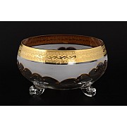 Фруктовница тройножка 21 см Версачи B-G фон Bohemia Crystal