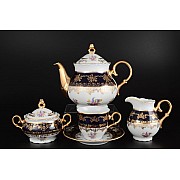 Чайный сервиз Офелия Полевой цветок Кобальт MZ на 6 персон