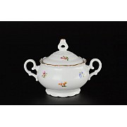 Сахарница 300 мл Офелия Мелкие цветы отводка золото MZ