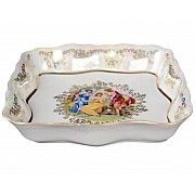 Салатник квадратный 23 см Мадонна перламутр Корона Queens Crown