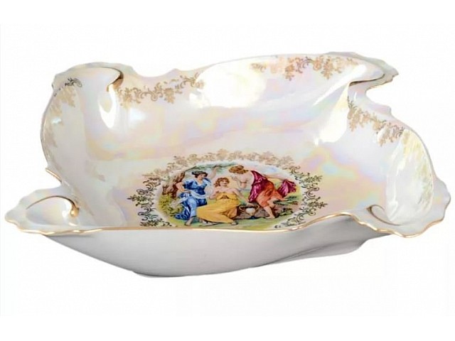 Салатник квадратный 27 см Мадонна перламутр Корона Queens Crown